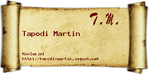 Tapodi Martin névjegykártya