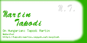 martin tapodi business card